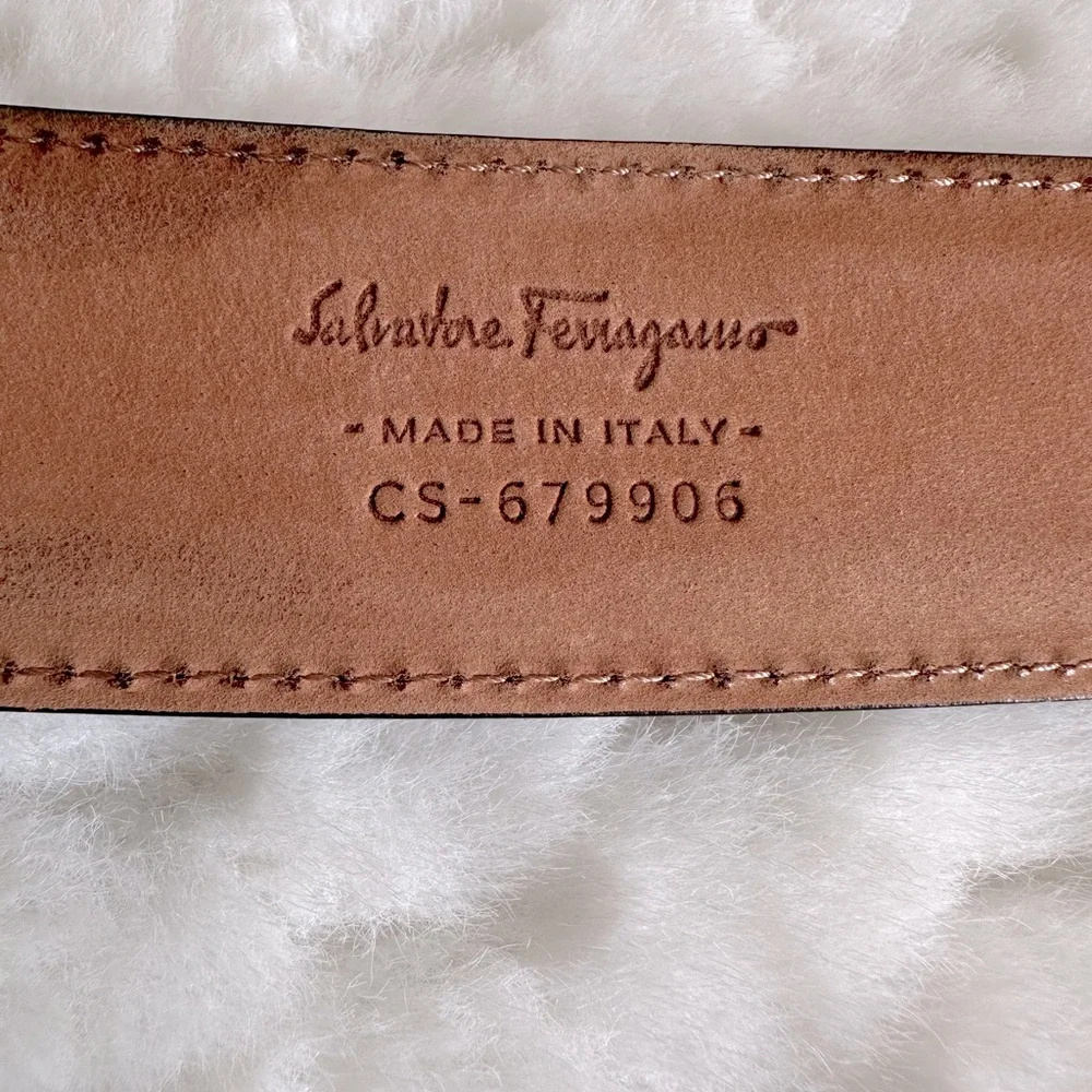 Salvatore Ferragamo Gancini Belt Chocolate Brown